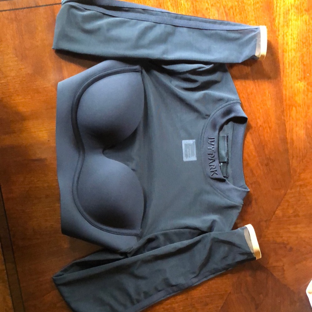 Adidas X Ivy Park sheer sleeve Crop Top